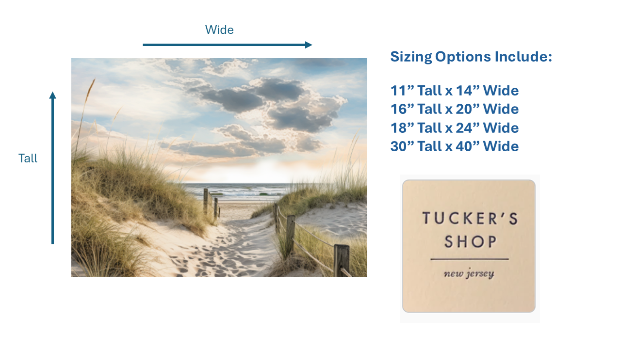 Coastal Escape – Beach Dunes Serene Sandy Path to the Sea | Tranquil Beach Canvas Wall Art Print