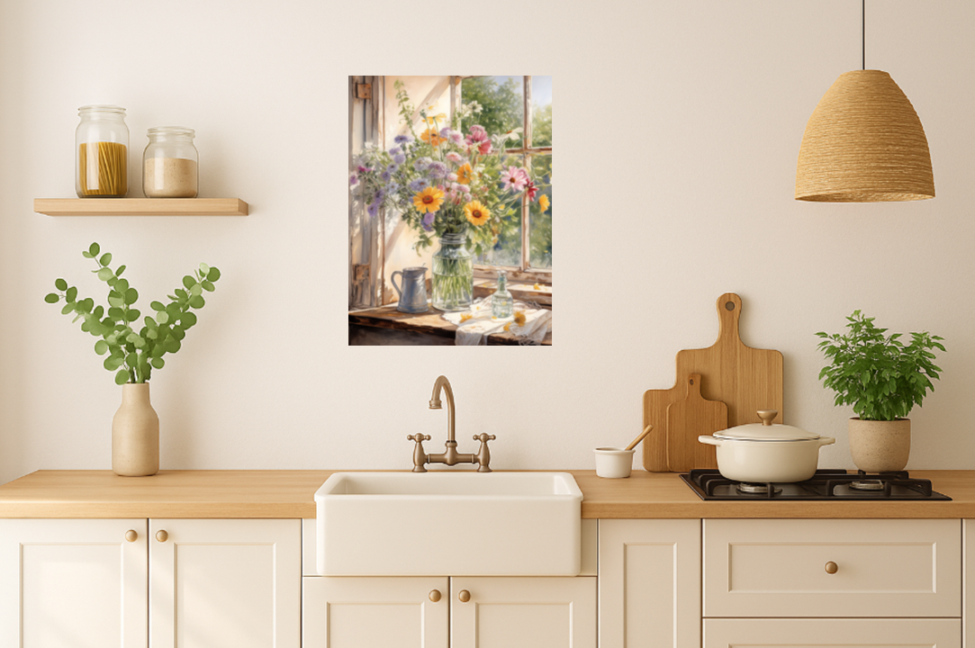 Beautiful Botanical Wildflower Canvas Print Wall Decor | Ready to Hang | Wonderful Housewarming Gift