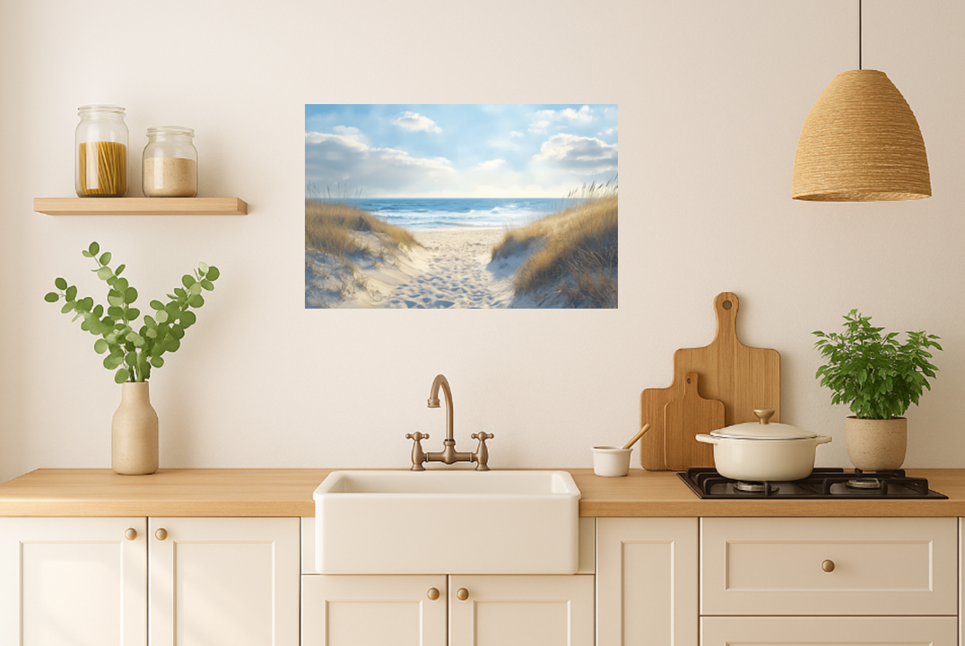 Beach Dunes Canvas Print | Beach Decor Wall Art | Coastal Landscape Photography - Sandy Shore Home Decor - Beach Lover Gift