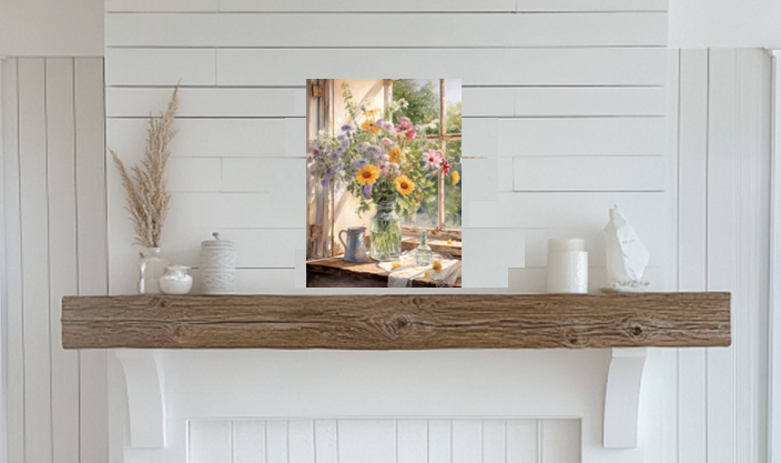 Beautiful Botanical Wildflower Canvas Print Wall Decor | Ready to Hang | Wonderful Housewarming Gift