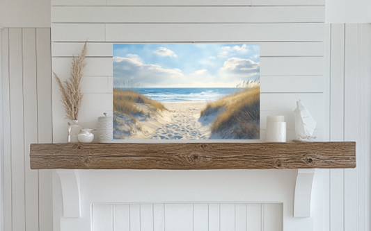 Beach Dunes Canvas Print | Beach Decor Wall Art | Coastal Landscape Photography - Sandy Shore Home Decor - Beach Lover Gift