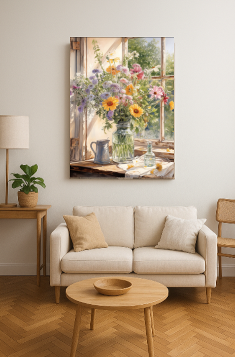 Beautiful Botanical Wildflower Canvas Print Wall Decor | Ready to Hang | Wonderful Housewarming Gift