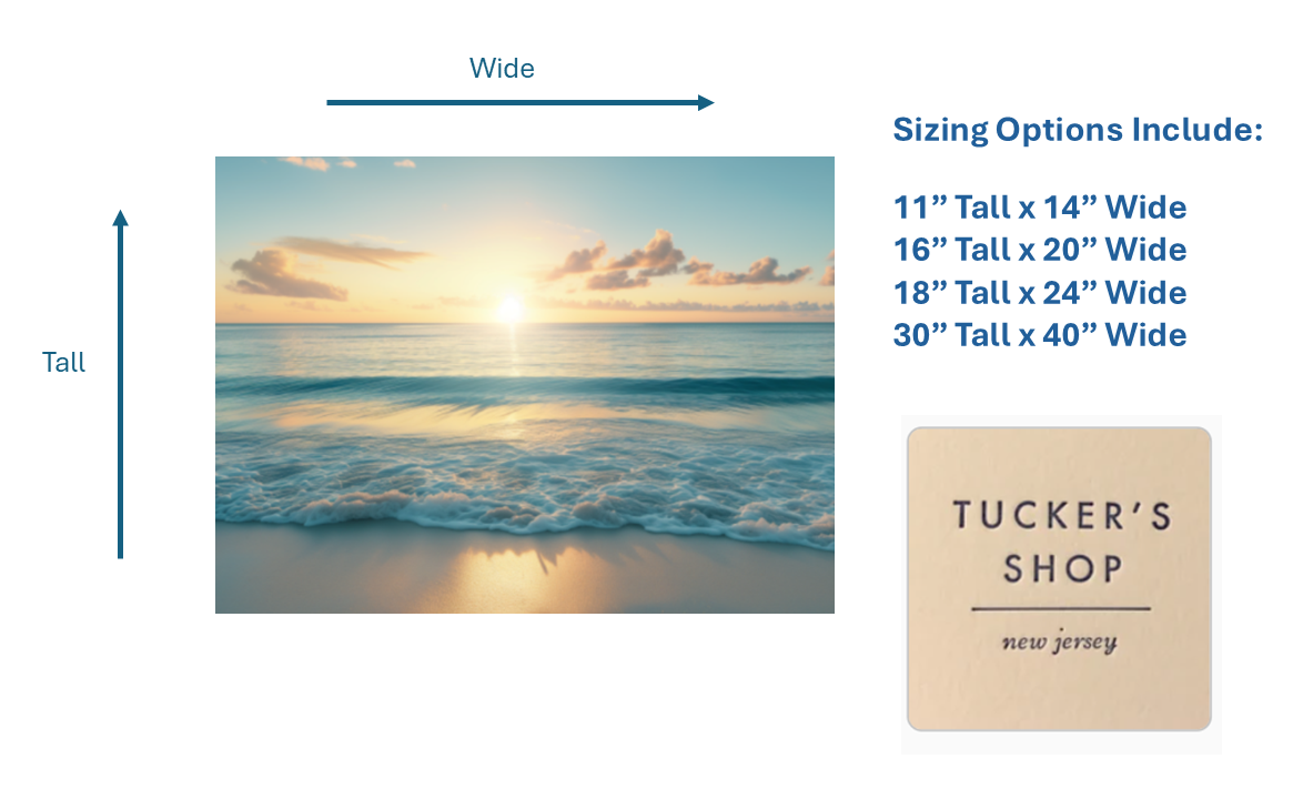 Coastal Ocean Beach Hanging Canvas Print Peaceful Sunrise View Wall Art for Beach House or Nautical Decor or the Perfect Housewarming Gift